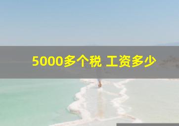 5000多个税 工资多少